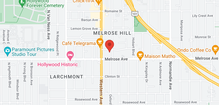 map of 5006 Marathon Hollywood, CA 90029